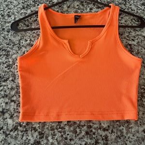 SHEIN orange crop top, new never worn, size XS U.S. size 2.,